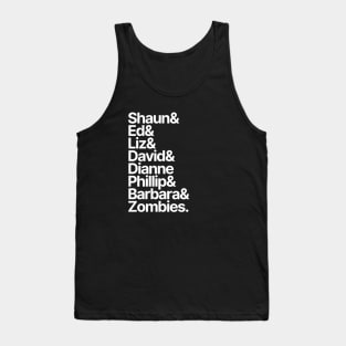 Shaun of the Dead Character List Tank Top